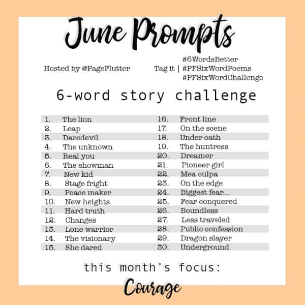 Year to a Better You: June 6-Word Story Challenge | Page Flutter