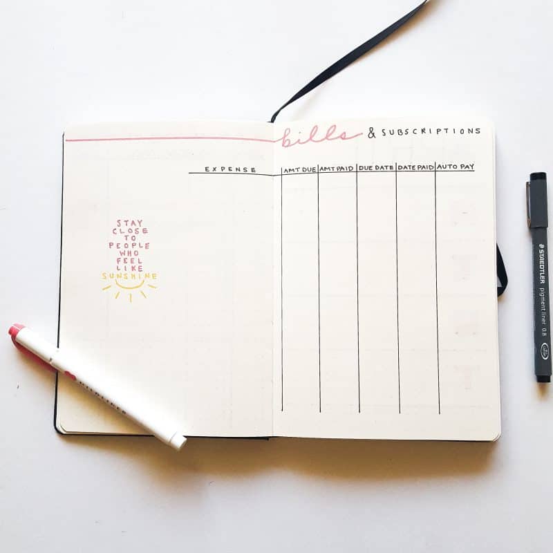 30+ Super Trackers For Your Planner: Daily, Monthly, Yearly | pink bill tracker | Jihi Elephant for pageflutter.com