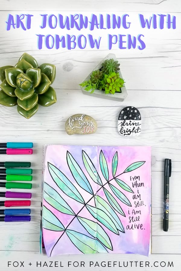 Watercolor Art Journaling with Tombow Dual Brush Pens - Fox + Hazel for Page Flutter-15