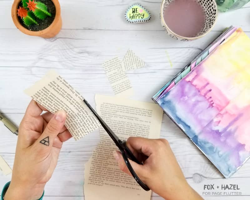 Art Journaling with Vintage Book Pages | Fox + Hazel for PageFlutter.com