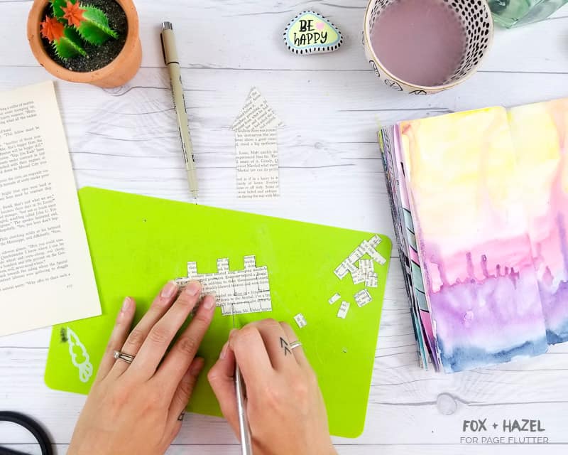 Art Journaling with Vintage Book Pages | Fox + Hazel for PageFlutter.com