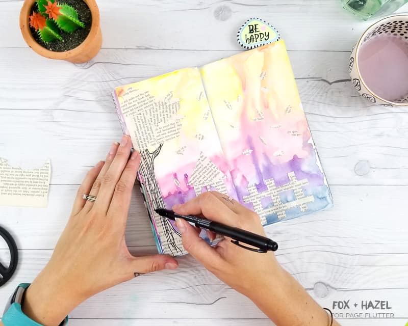 Art Journaling with Vintage Book Pages | Fox + Hazel for PageFlutter.com