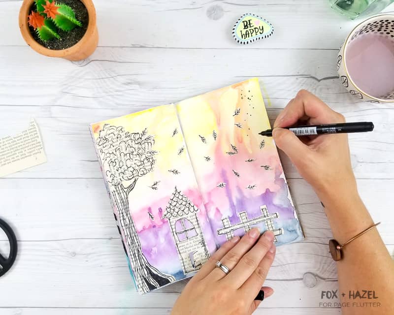 Art Journaling with Vintage Book Pages | Fox + Hazel for PageFlutter.com