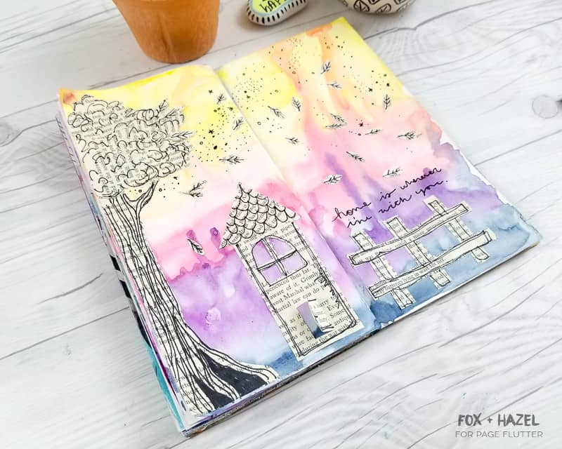 Art Journaling with Vintage Book Pages