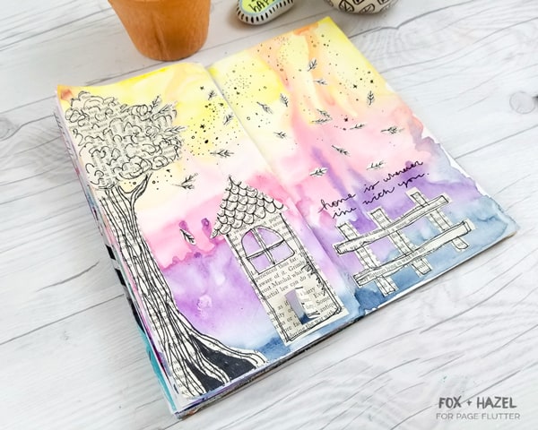 Art Journaling with Vintage Book Pages | Fox + Hazel for PageFlutter.com