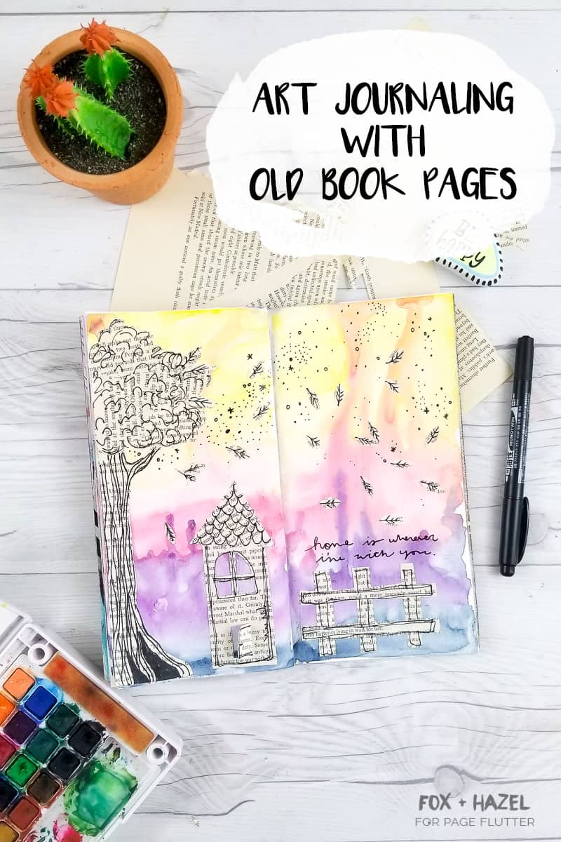 Creative Art Journal Page Ideas Using Watercolors - Behind the Designs