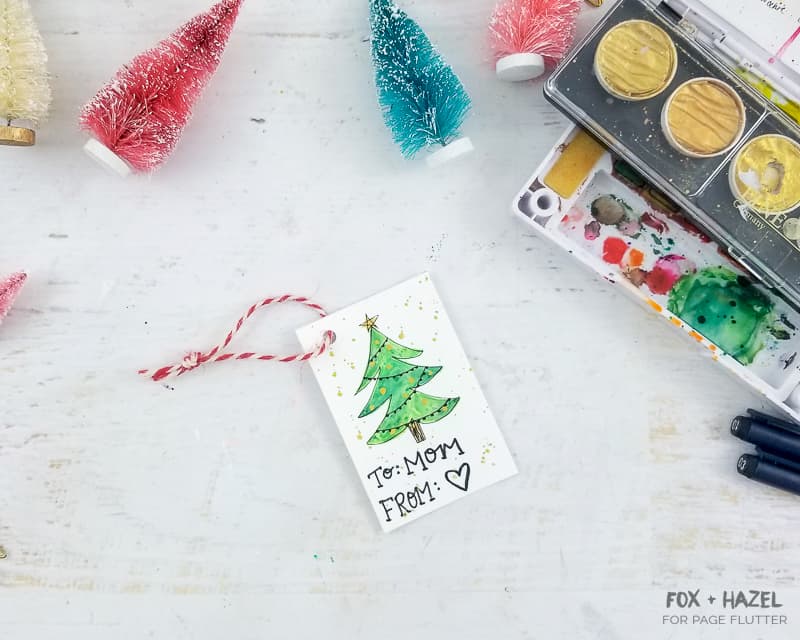 Christmas Pine Gift Tags - The Painted Pen