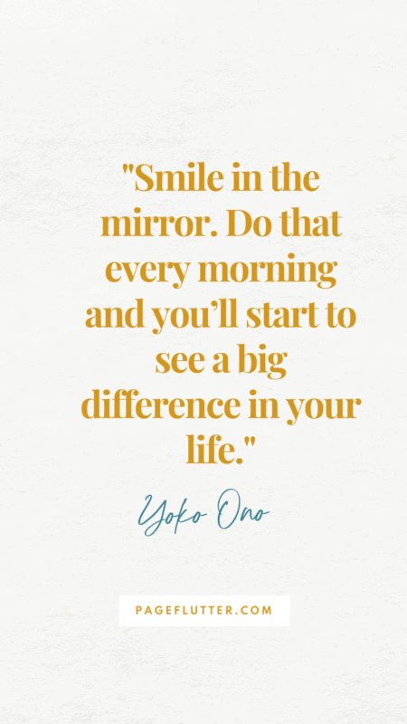 Image of an inspirational Yoko Ono quote