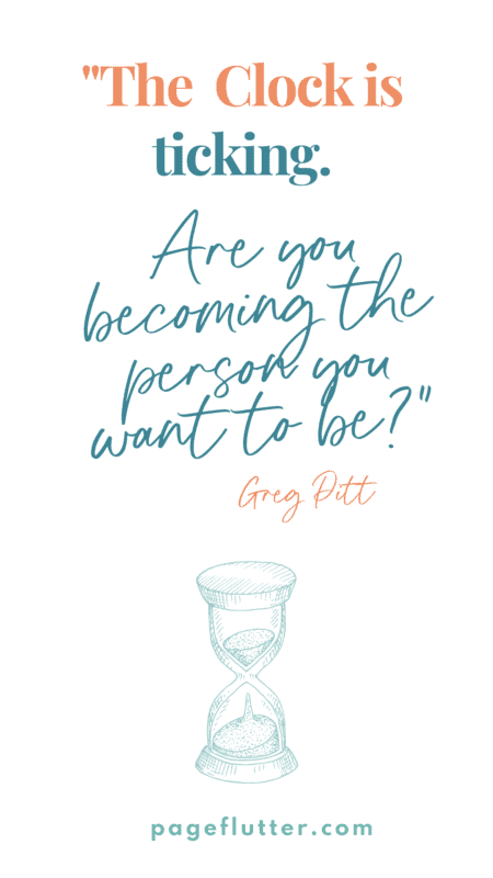 Image of a quote from Greg Pitt about the timing in your life