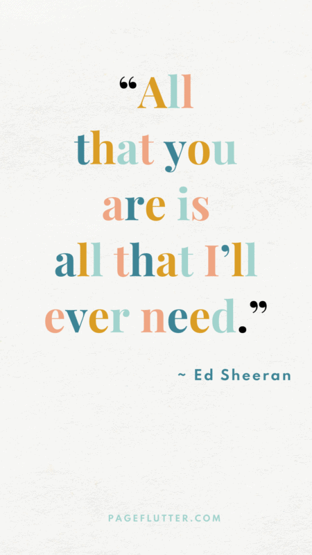 Image of an inspirational Ed Sheeran quote