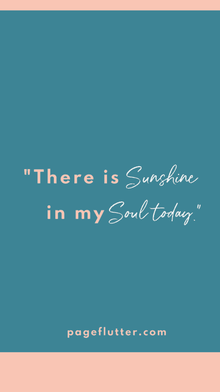 Image of a quote about sunshine