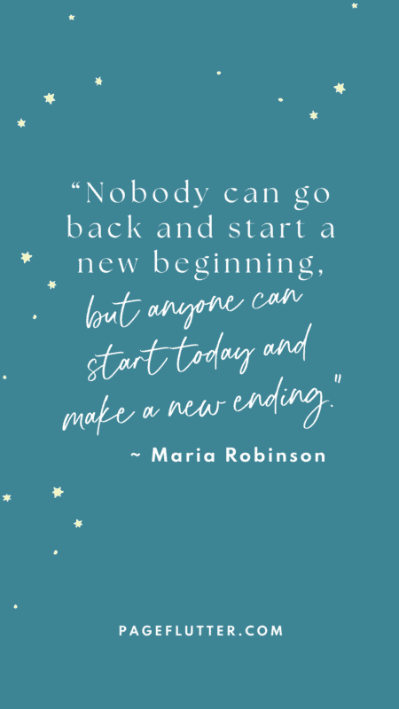 Quote from Marie Robinson about creating a new ending