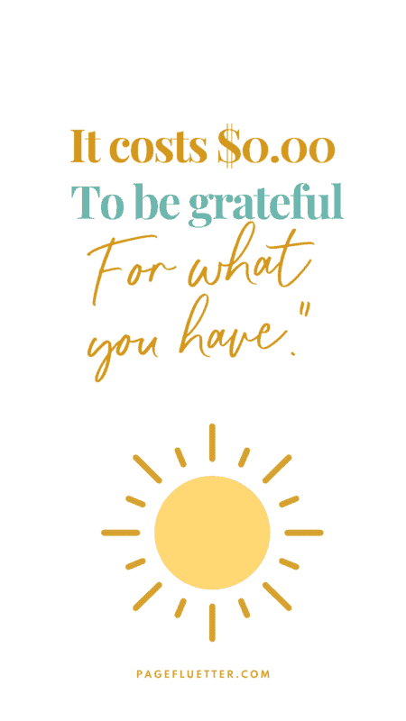 Image of a quote about gratitude