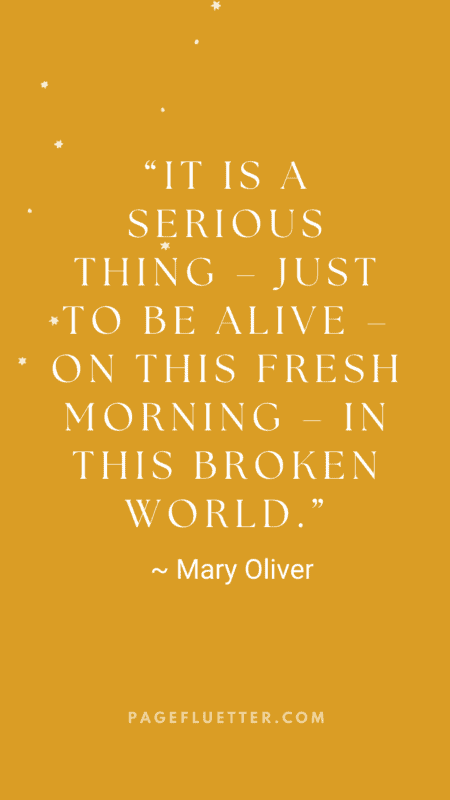Image of a quote from Mary Oliver