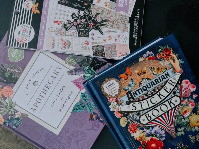 Beautiful bullet journal sticker books with vibrant colors